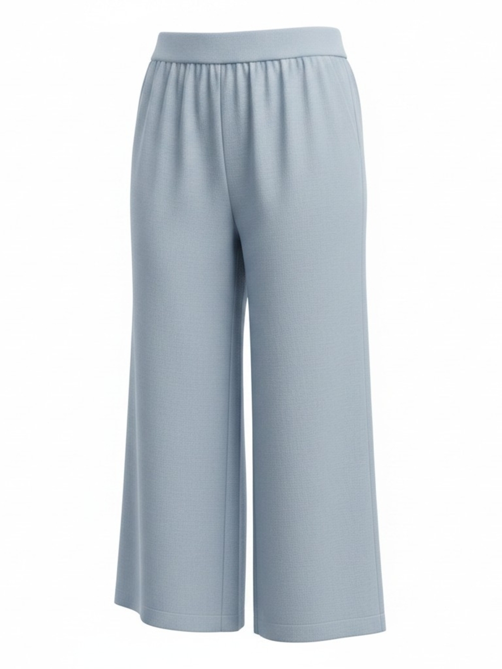 LANE BRYANT | Blue Linen Rayon Wide Leg Pants Elastic Waist Breezy Comfort | 24